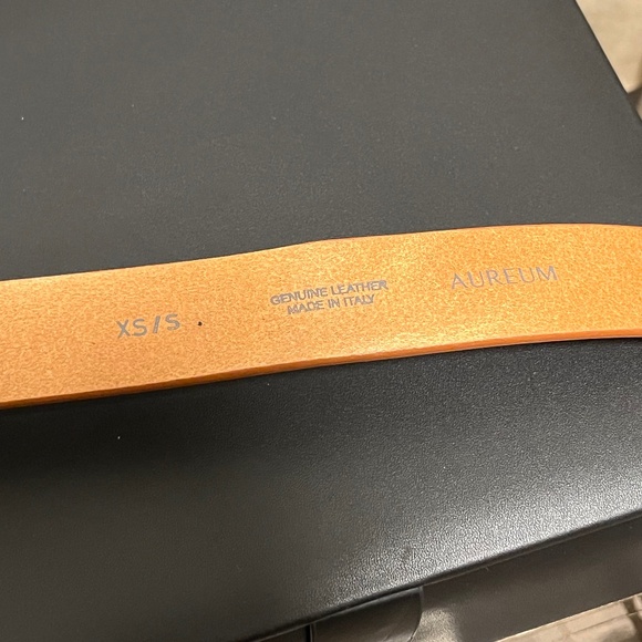Aureum Belt Cognac and Gold; XS/S (NO. 3 Belt) - Picture 3 of 4
